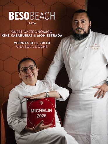 Beso Beach Ibiza presenta un nuevo take over gastronómico junto a los chefs estrella Michelin Kike Casarrubias y Mon Estrada