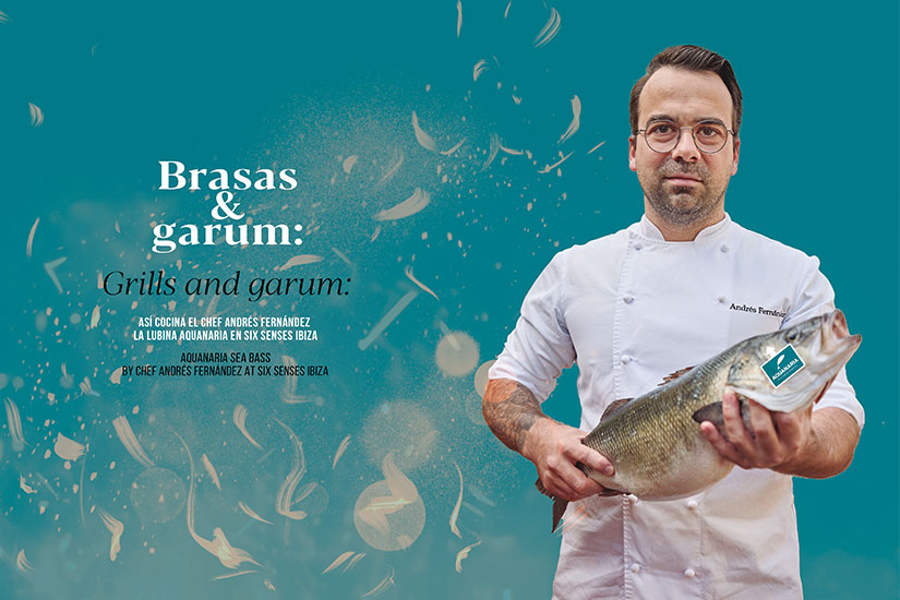 Brasas y garum: así cocina el chef Andrés Fernández la lubina Aquanaria en Six Senses Ibiza