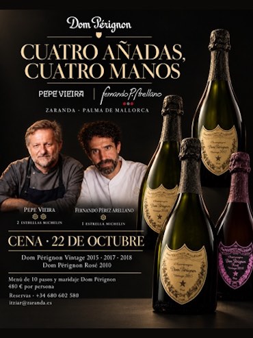 Cuatro añadas, cuatro manos: el esperado tándem de Pepe Vieira y Fernando Pérez arellano en Zaranda junto a Dom Pérignon