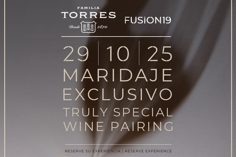 Una experiencia gastronómica irrepetible: maridaje excepcional con Familia Torres en Fusion19