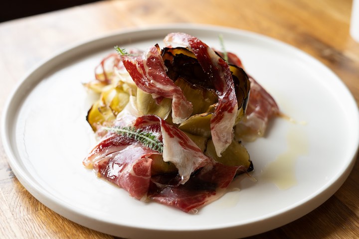 Artichoke with ham