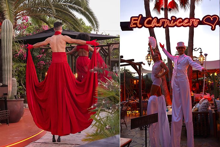 Stilt-walkers. El Carnicero