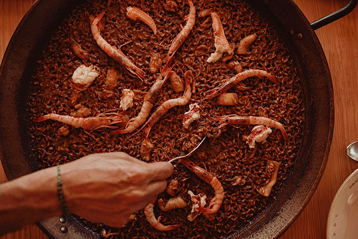 Arroz del senyoret de gamba de Formentera. Es Còdol Foradat