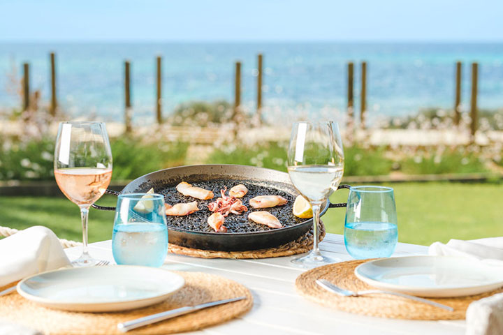 Arroz negro. Restaurante Gecko Formentera