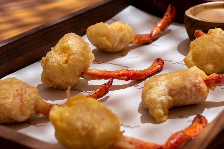 Fritters. Es Fumeral restaurant, Ibiza