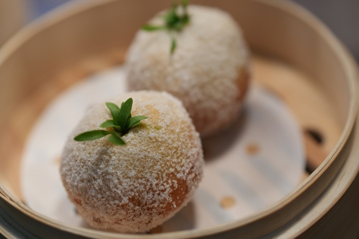 Buñuelo thai. Menú degustación restaurante El Sótano. Mallorca