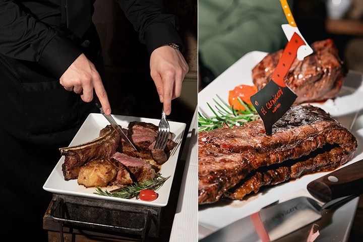Chuletón and entraña. El Carnicero