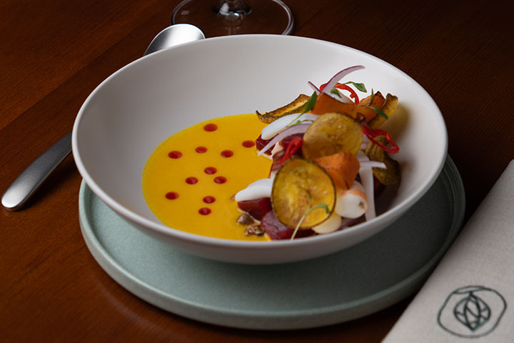 Ceviche de ají amarillo mixto. Restaurante Macambo Barcelona