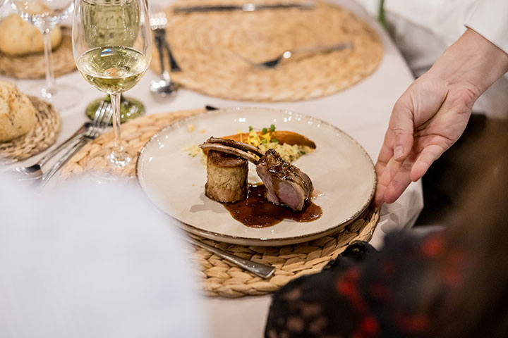Lamb chops. Fosh Catering, Mallorca
