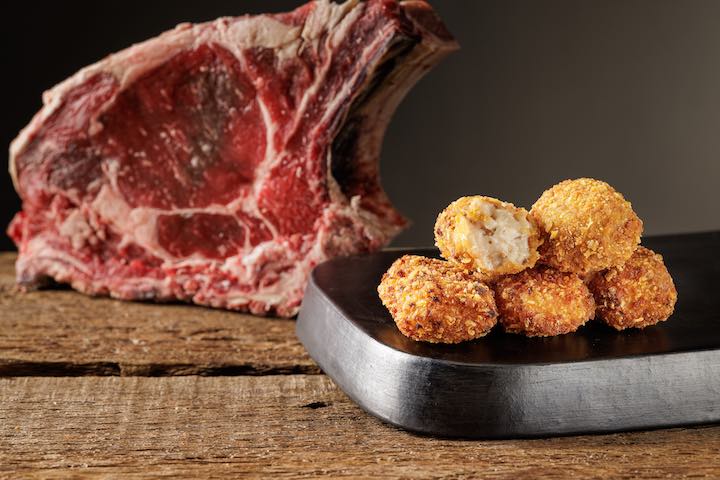 Chuletón and croquettes