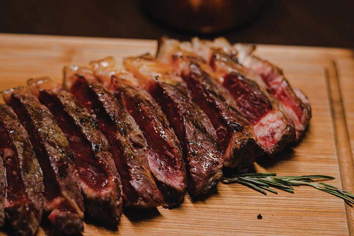 Corte de carne maturada. Restaurante KOB