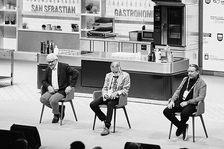 Alain Ducasse y Albert Adrià. Presentación restaurante ADMO en Gastronomika 2021