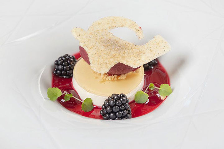 Panna Cotta de leche de cabra. Joan Sevillano. Sa Pleta de Mar