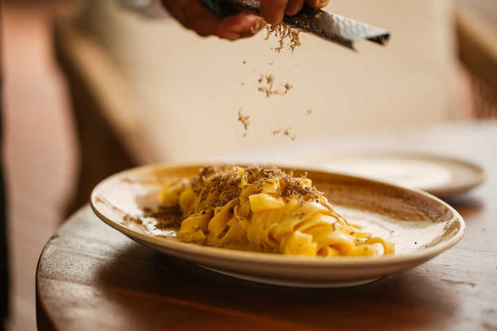 pasta with truffle. Hotel Riomar