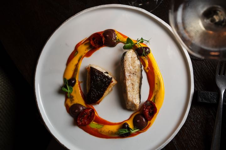 Grilled fish. Noi Restaurant, Hotel Nobis Palma