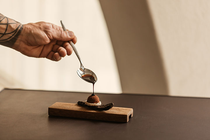 Óscar Molina dessert, La Gaia, ibiza