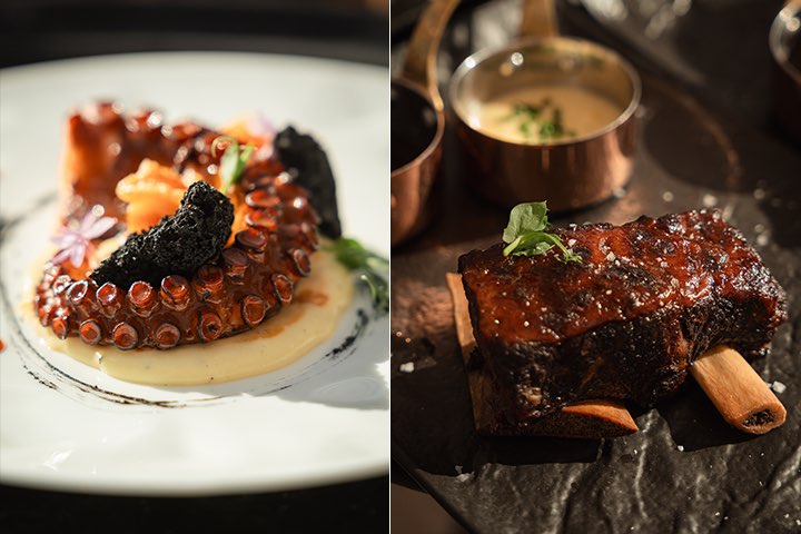Pulpo y costillas. Blue Marlin Ibiza