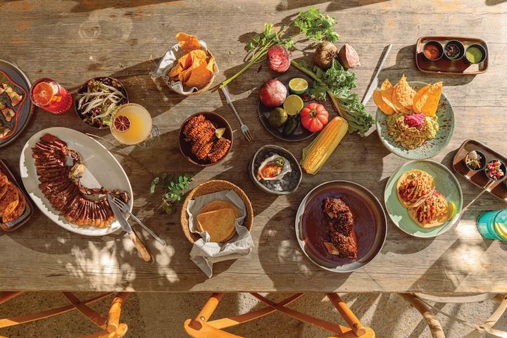 Selección de platos del restaurante Palo Santo Ibiza