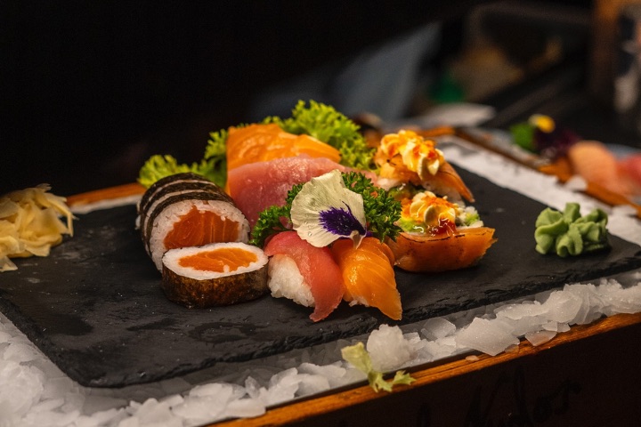 Sushi en el restaurante Mar de Nudos, Mallorca