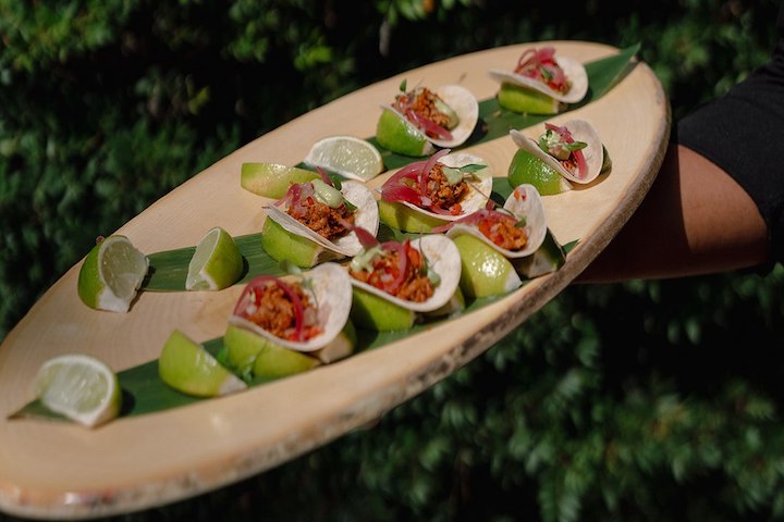Tacos prepared by a private chef in a luxury villa in Ibiza
