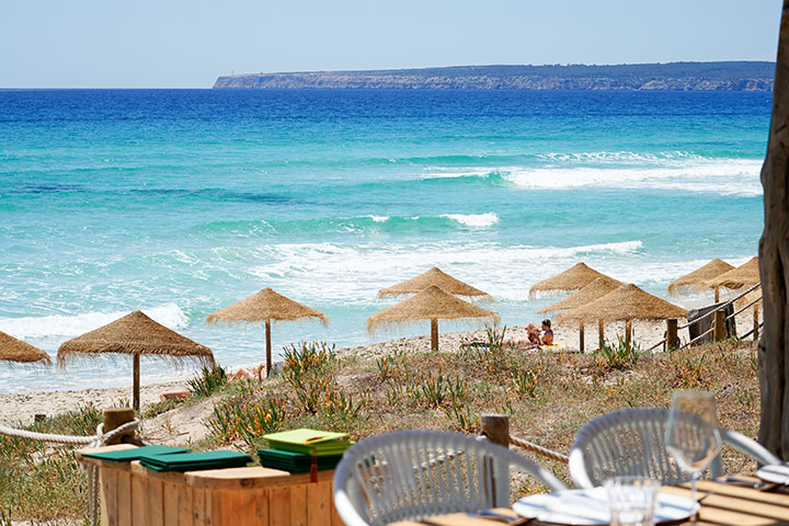 Vistas desde la terraza del restaurante Hannah Formentera