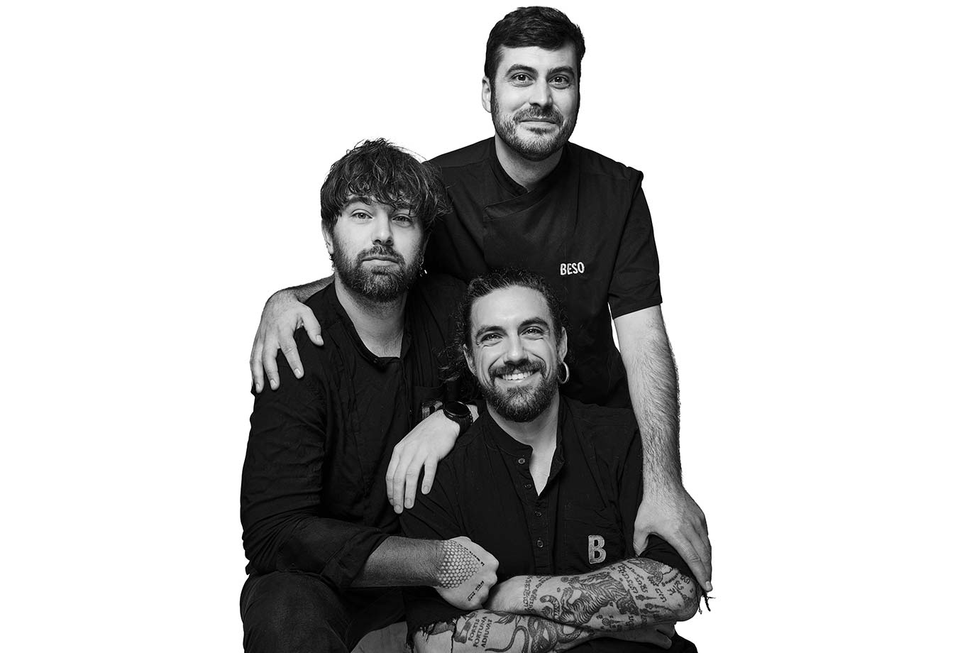 Pablo, Christian and Alessandro. Beso Beach Formentera Restaurant Pablo, Christian and Alessandro. Beso Beach Formentera Restaurant
