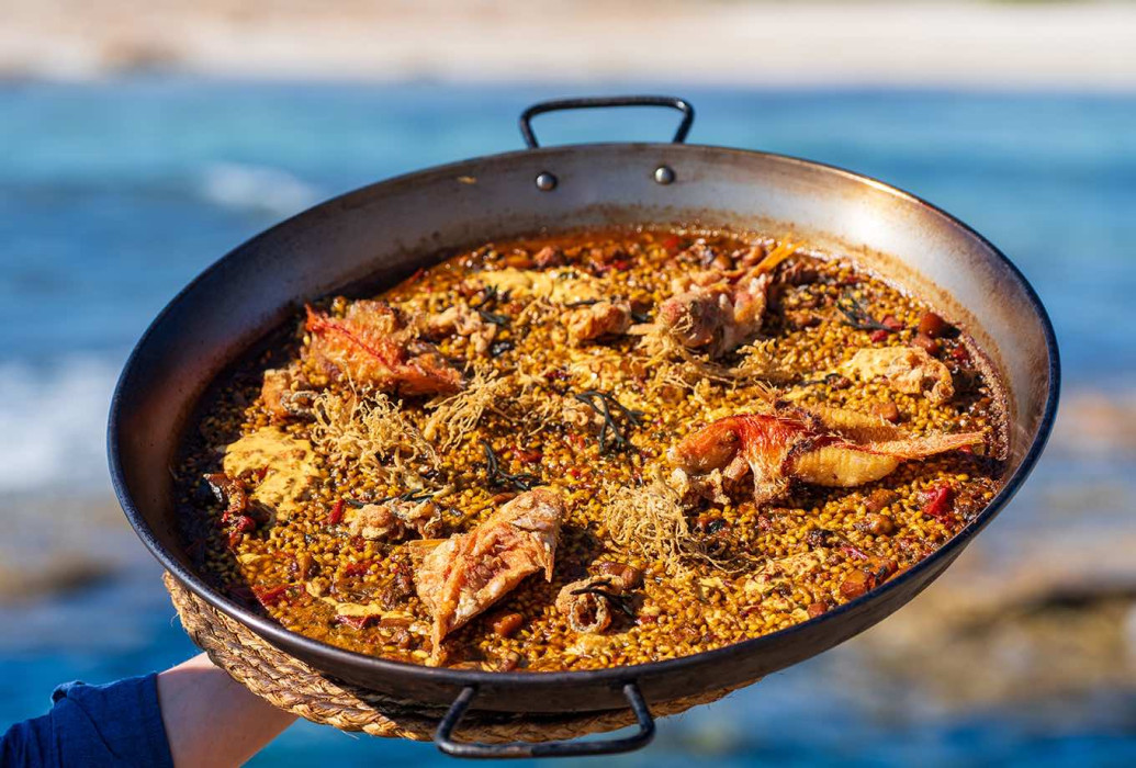 Fish rice. Es Molí de Sal restaurant, Formentera Fish rice. Es Molí de Sal restaurant, Formentera