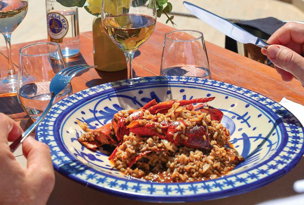 Lobster rice. El Náutico Ibiza restaurante