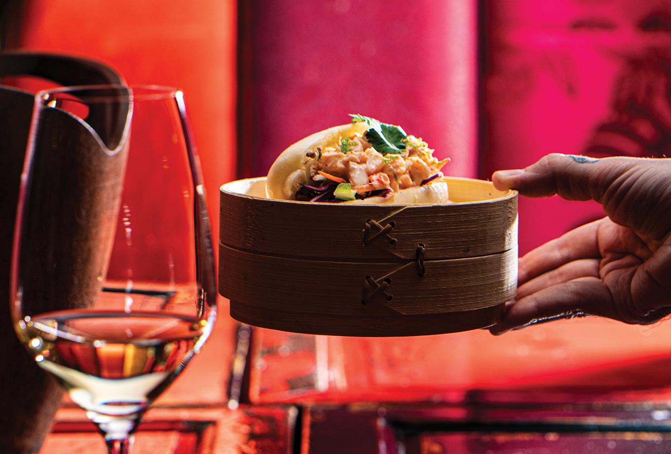 Crab bao. Soão Taberna Asiática Restaurant. Lisbon Crab bao. Soão Taberna Asiática Restaurant. Lisbon