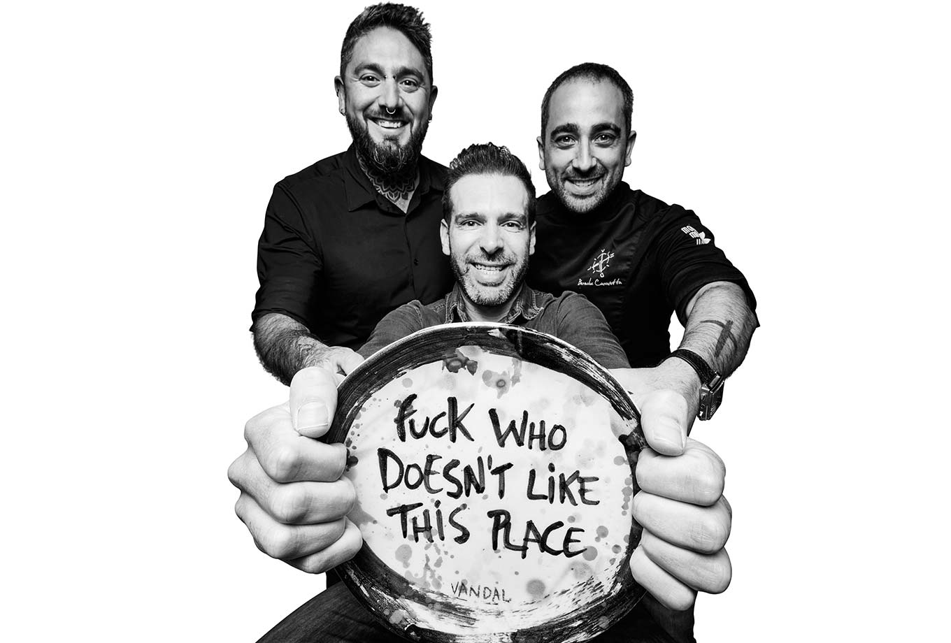 Bernabé, Sebastian y Alejandro. Equipo Restaurante Vandal, Mallorca Bernabé, Sebastian y Alejandro. Equipo Restaurante Vandal, Mallorca