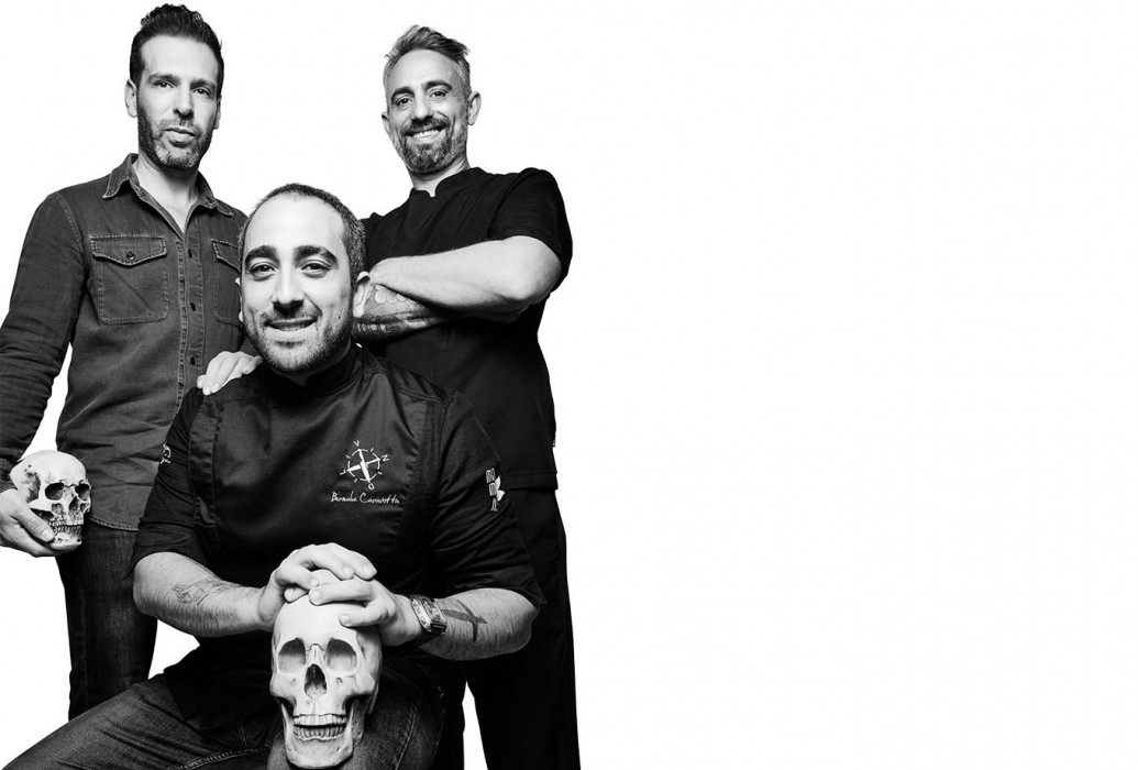 Bernabé, Sebastian and Cristian. Santa Restaurant team, Palma de Mallorca Bernabé, Sebastian and Cristian. Santa Restaurant team, Palma de Mallorca