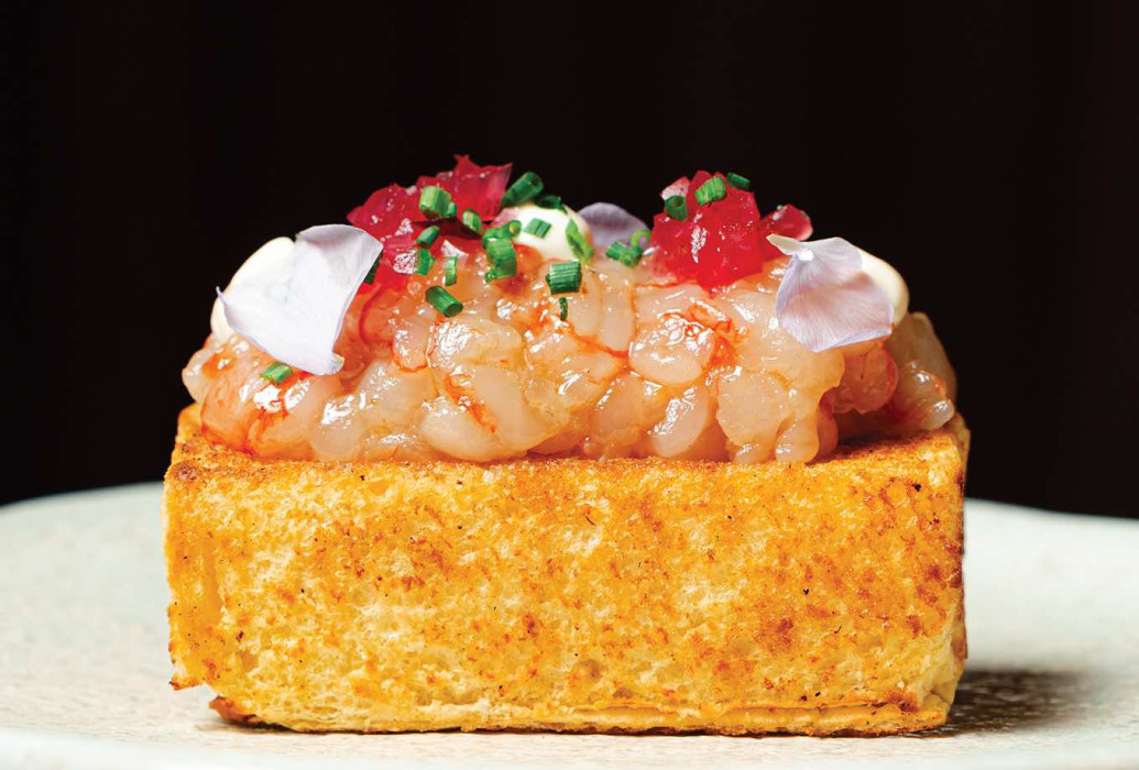 Red prawn brioche. Kaizen Sushi Bar & Shabu Shabu, Mallorca