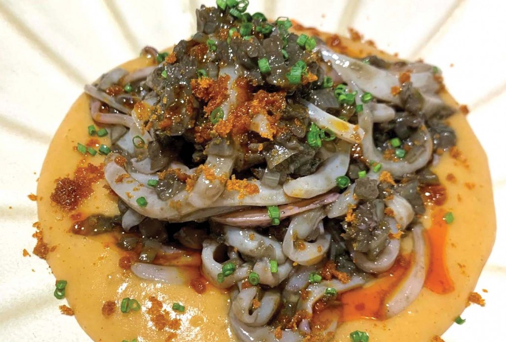 Squid 'a la bruta'. Casbah  Restaurant, Formentera Squid 'a la bruta'. Casbah  Restaurant, Formentera