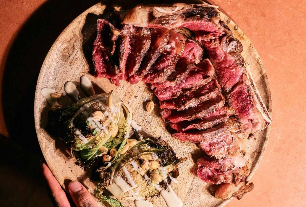 Grilled chuleton, LU•UM Ibiza restaurant Grilled chuleton, LU•UM Ibiza restaurant