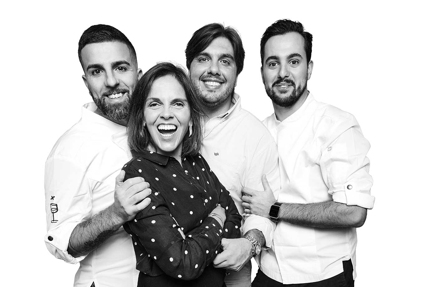 Rafael, Gabriel, Daniel, Helena. Corrupio Restaurant, Lisbon Rafael, Gabriel, Daniel, Helena. Corrupio Restaurant, Lisbon