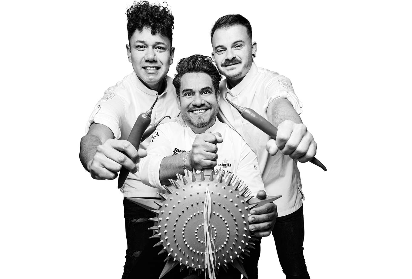 David, Santiago y Benito, equipo del restaurante restaurante Can Simoneta, Mallorca David, Santiago y Benito, equipo del restaurante restaurante Can Simoneta, Mallorca