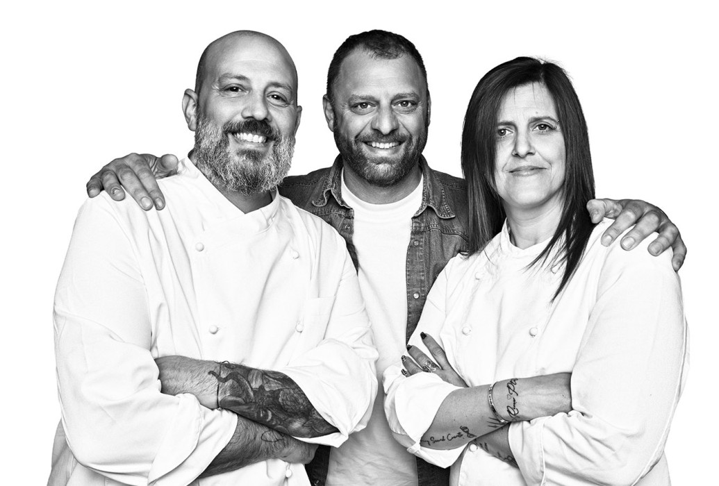 Sabrina, Claudio y Gonzalo. Equipo Restaurante Masa Madre, Palma de Mallorca Sabrina, Claudio y Gonzalo. Equipo Restaurante Masa Madre, Palma de Mallorca