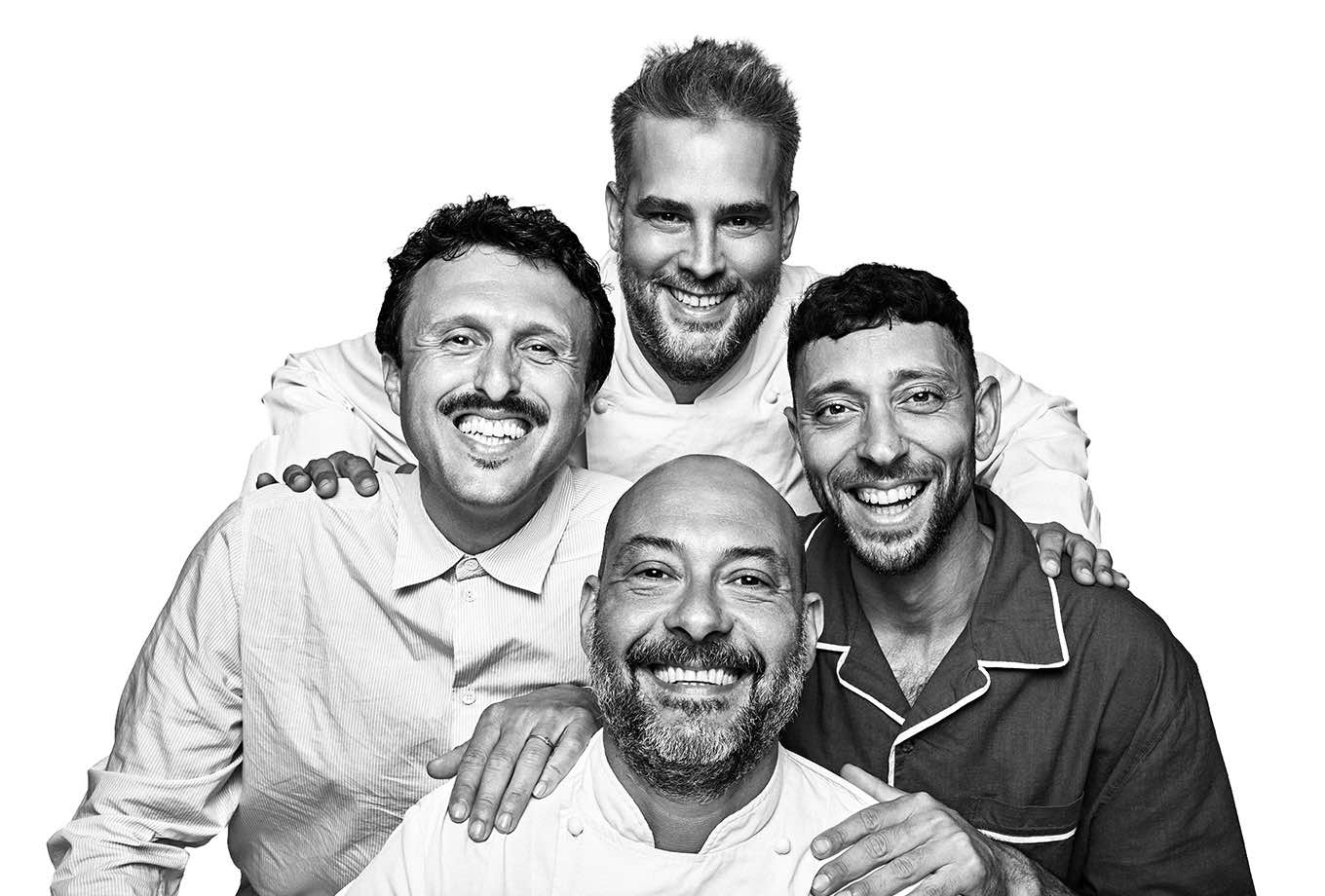 Pablo, Michele, Alberto and Pablo, Juntos House restaurant team, Ibiza