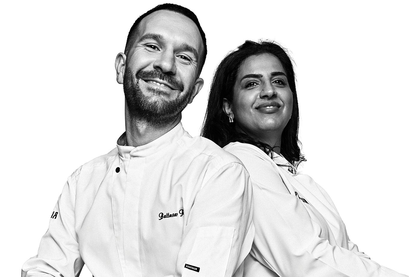 Baltasar and Rajaa. La Mesa d’Es Vedrà restaurant, Ibiza