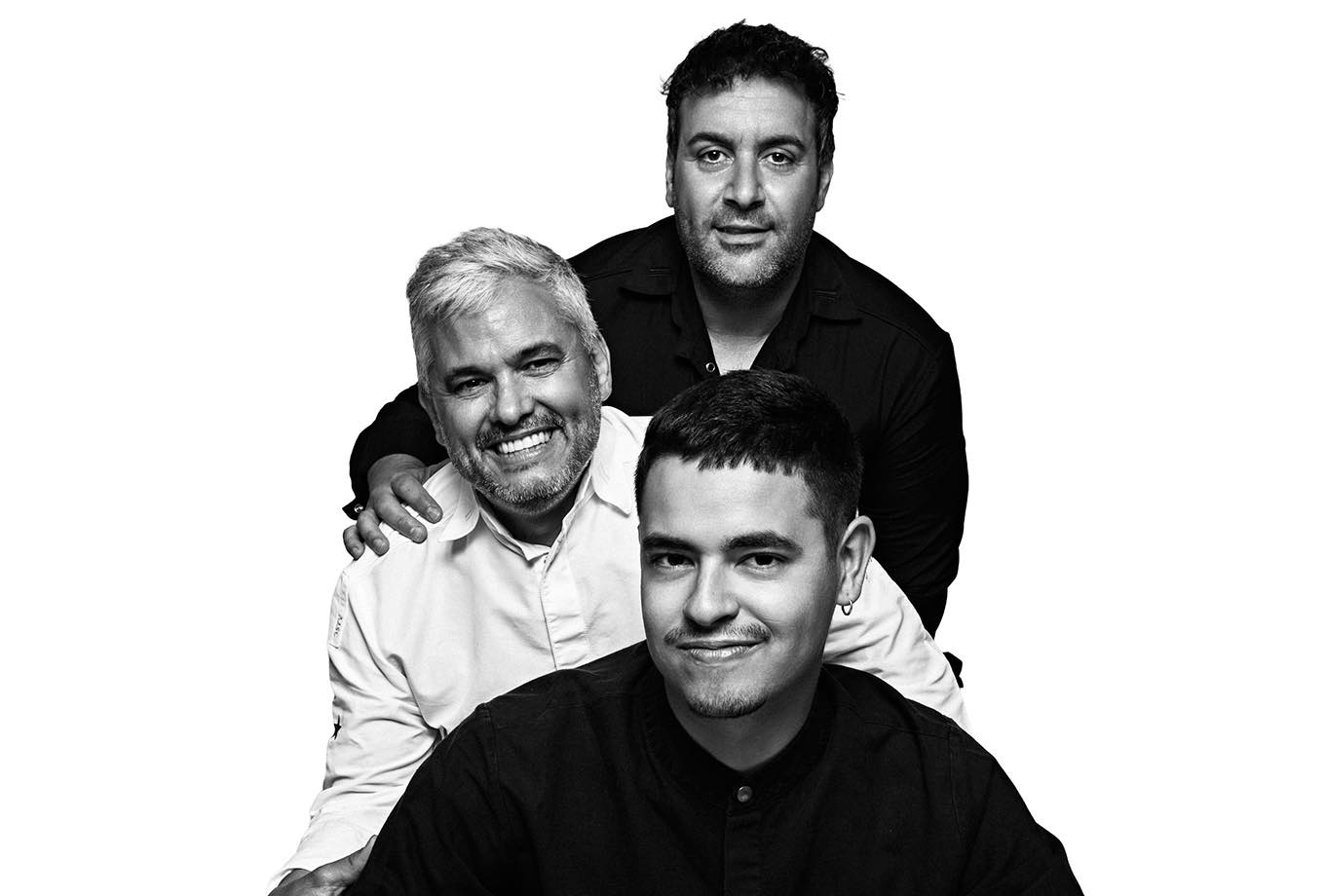 Nandu, Eudal y Fran. Equipo restaurante Pecador Formentera