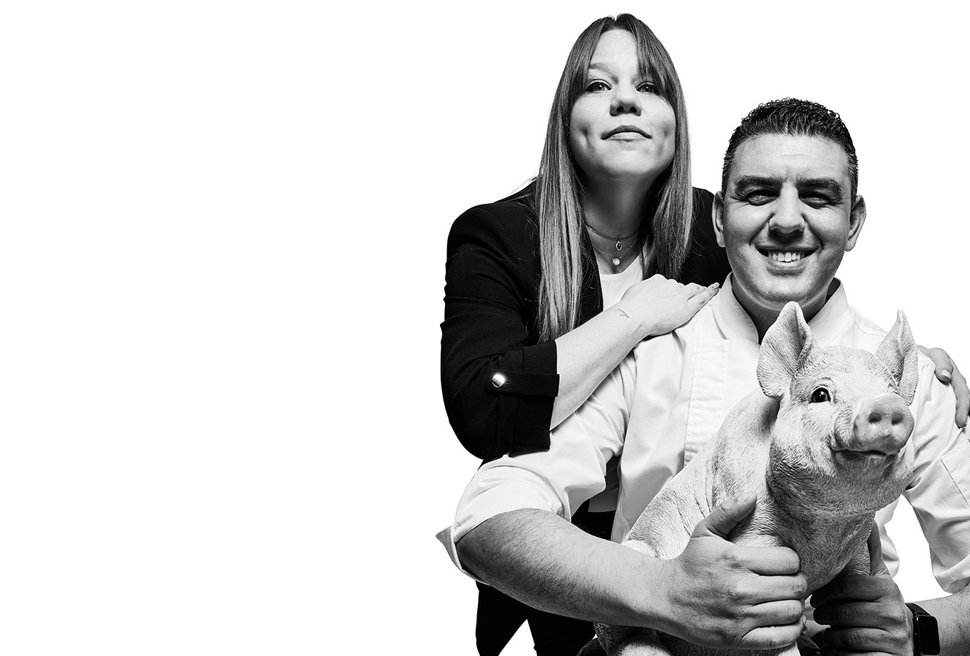 Cati and Noureddine, Abbaco restaurant team, Pollensa, Mallorca Cati and Noureddine, Abbaco restaurant team, Pollensa, Mallorca