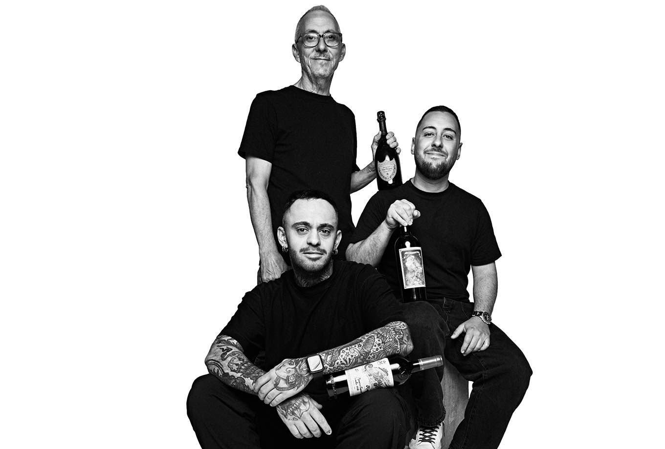 Marco, Belli and Francisco, team at Boka Bodega Gastronómica. Ibiza ciudad