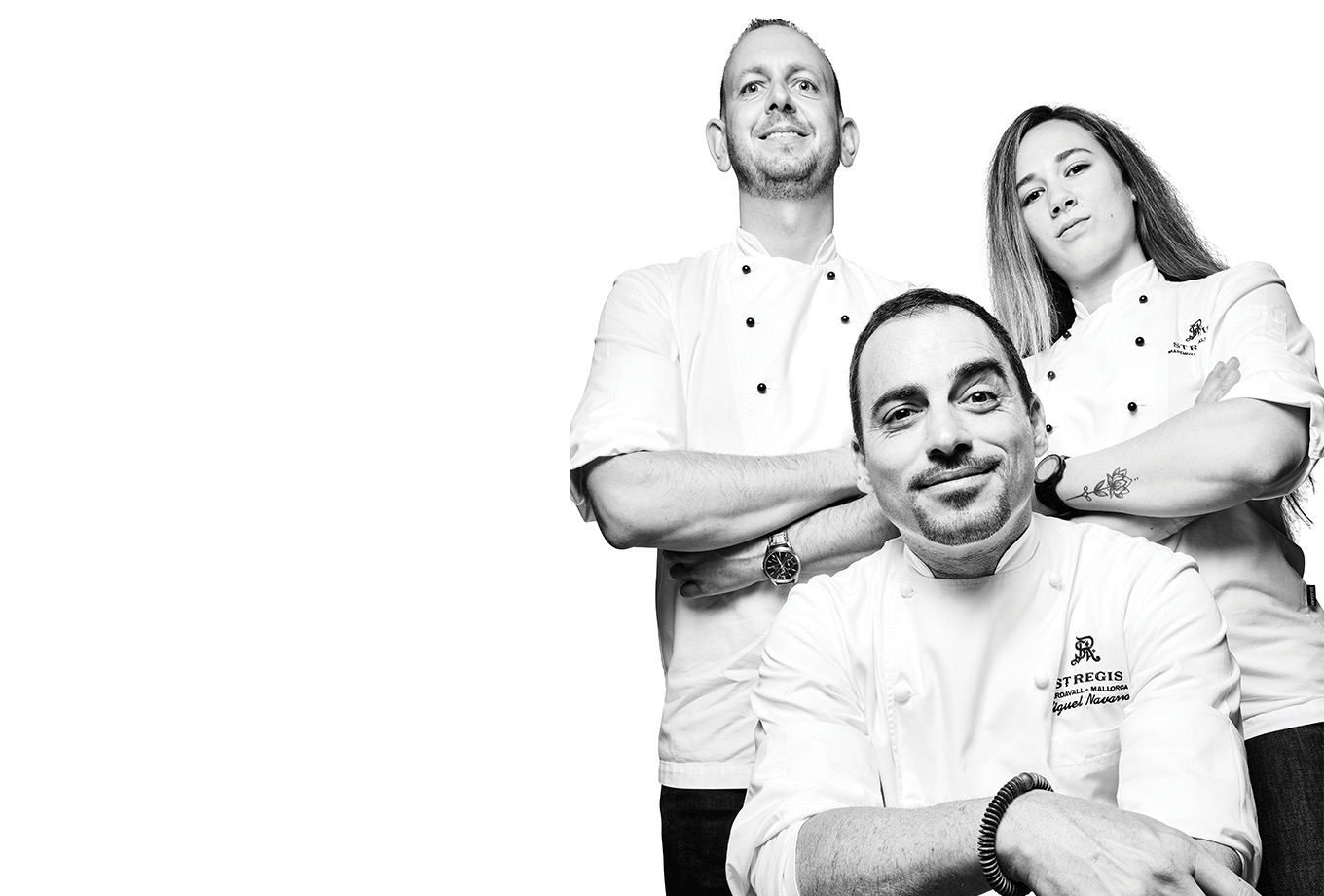Elena, Miguel y Juan. Equipo del restaurante Es Fum