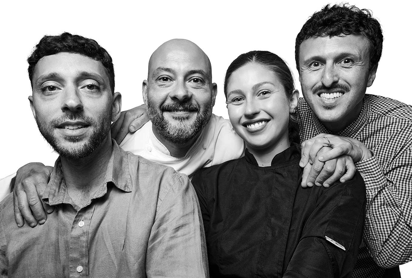 Aina, Michele, Alberto y Pau, equipo restaurante Juntos House, Ibiza Aina, Michele, Alberto y Pau, equipo restaurante Juntos House, Ibiza