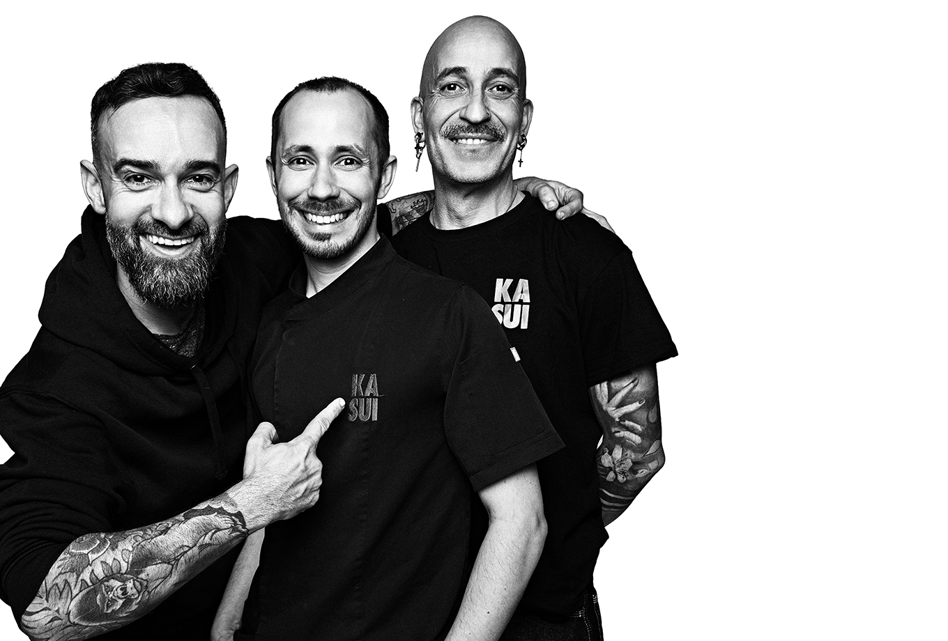 Miki, Álvaro and Da, Kasui Restaurant team. Palma de Mallorca Miki, Álvaro and Da, Kasui Restaurant team. Palma de Mallorca