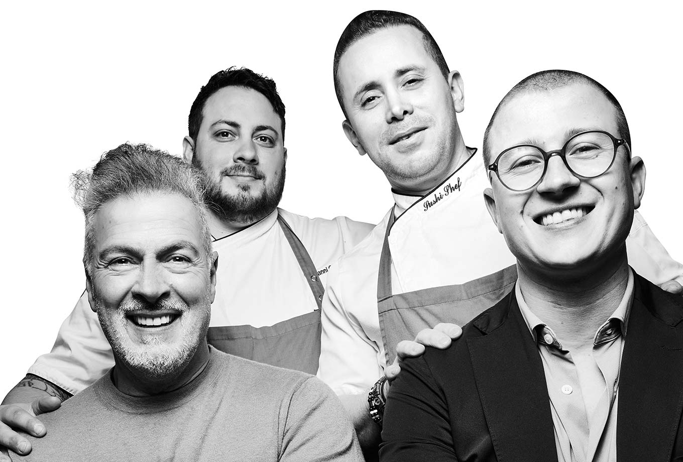 Marco, Luca, Giovanni and Diego. Mar de Nudos Restaurant, Palma de Mallorca Marco, Luca, Giovanni and Diego. Mar de Nudos Restaurant, Palma de Mallorca