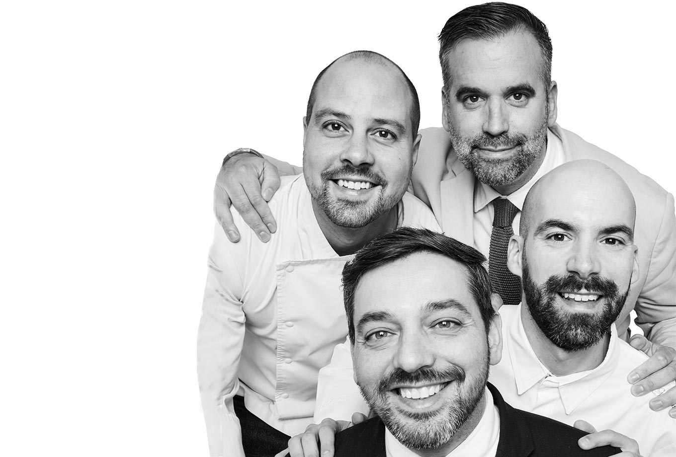 Luis, Sebatião, António and Tiago. Team restaurant Sala de Corte. Lisboa Luis, Sebatião, António and Tiago. Team restaurant Sala de Corte. Lisboa