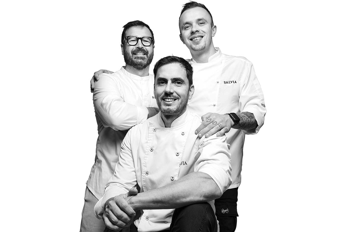 Juan, Didac and Norberto, Salvia restaurant team, Ibiza Juan, Didac and Norberto, Salvia restaurant team, Ibiza