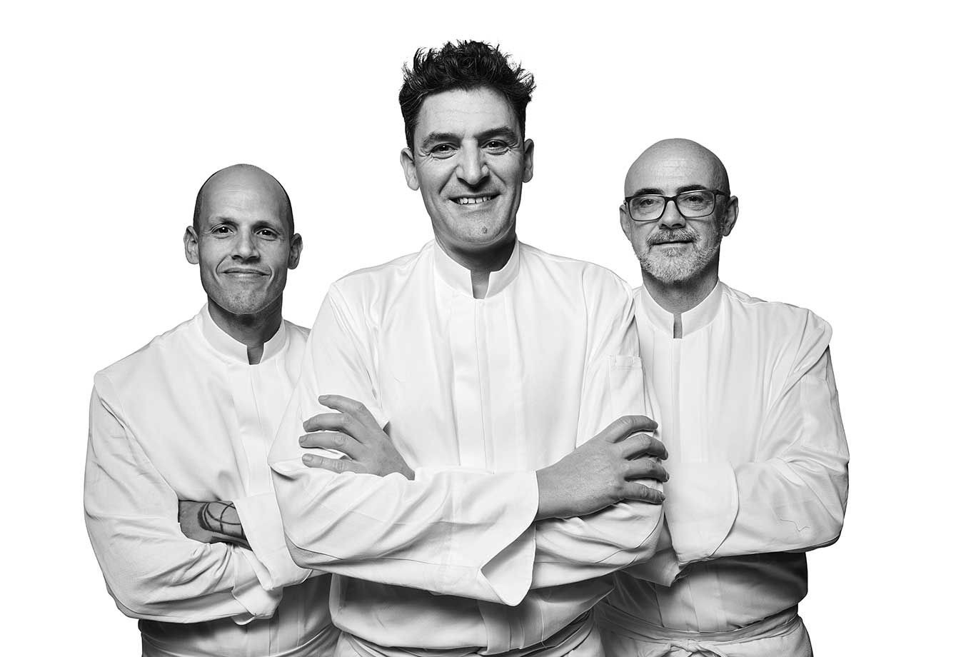 Óscar, Jonatan and Paco. La Gaia restaurant team, Ibiza Óscar, Jonatan and Paco. La Gaia restaurant team, Ibiza