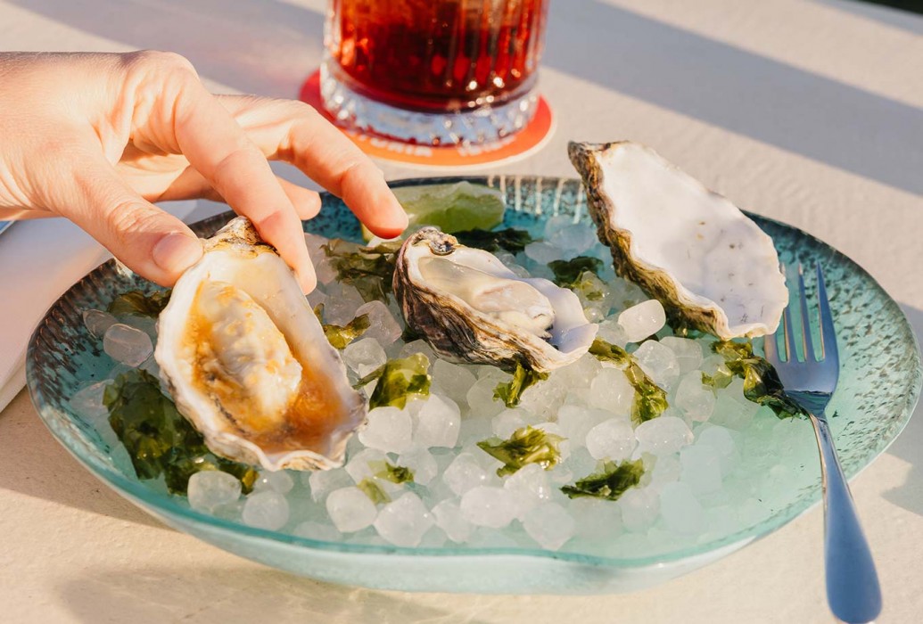 Oyster. La Mirada Restaurant, Ibiza Oyster. La Mirada Restaurant, Ibiza